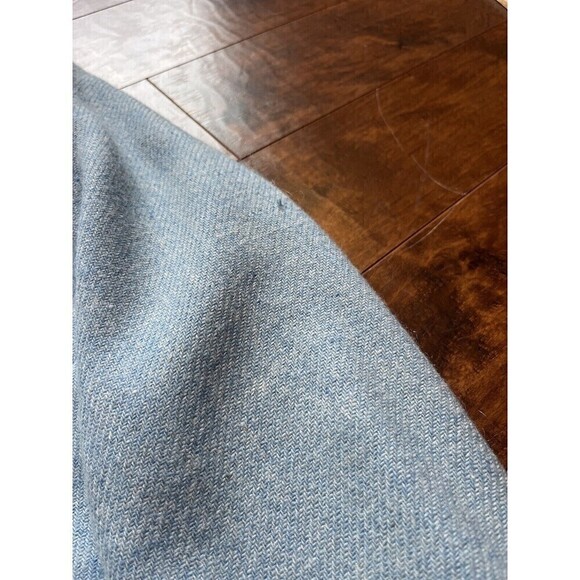 vintage Donegal mist handwoven tweed Cashmere Wool Blue Ireland 40 Long - Picture 7 of 14